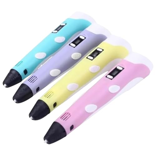 Caneta 3D Profissional Infantil com Display LED Digital com Kit de Filamentos Coloridos Brinquedo Educativo Criativo e Prático Presente para Crianças e Adultos Artistas