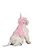 Pink Unicorn Costume For Dogs Pups Mane & Horn Headdress Wig Pet Dress Up Party (Medium, Pink)