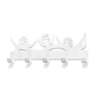 NAM NOM Eyelashes White Wall Hooks for Kids - Metal Wall Art Decorative Hooks - Wall Mount with Key Holder and Coat Hooks - Home Décor Accents for Kids Room, Living Room, Office, Classroom