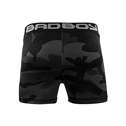 Bad Boy Delta Force Polyester Competition MMA Mixed Martial Arts Vale Tudo Shorts (Grey - Large)