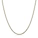 Amberta 18K Gold Plated on 925 Sterling Silver 1.4 mm Snake Chain Necklace 16