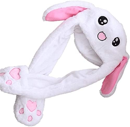 SKEIDO Women Girls Pinching Rabbit Ears Move Airbag Magnet Cap