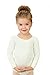 Elowel Girls' Team Basics Long Sleeve Leotard Ivory (size-8-10)