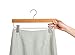 JS HANGER Premium Wooden Pant Skirt Hangers with 2-Adjustable Clips, Natural Finish, 10-Pack