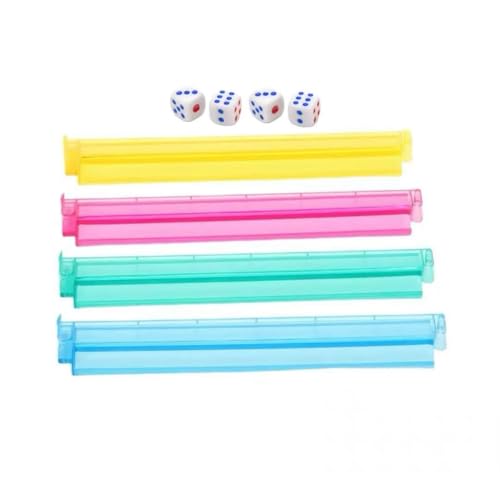 Lwyinp Mahjong Racks with Pushers - Modern Mahjong Racks, Majiang Racks, Majiang Rack and Pusher Combo, Sturdy Mahjong Racks Ideal for Home Game Nights & Mahjong Enthusiasts（4PCS