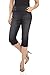 Rekucci Womens Ease in to Comfort Fit Stretch Jean Capri (10,Black Sand)
