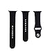Apple watch band,Soft Silicone Sport Style Replacement for 38mm Apple Watch All Models - 2 Lengths - Black