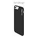 iPhone 8 Case/iPhone 7 Case, CaseCrown Lux Glider Case (Matte Black) w/Matte Finish & Felt Interior