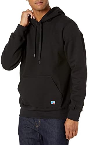 Russell Mens Authentic Hooded Sweatshirt / Hoodie (M) (Black) at
