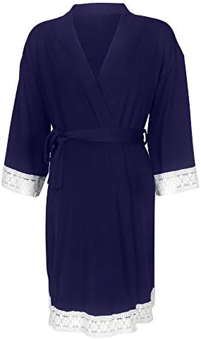 Doublelift Maternity Pregnancy Labor Robe Hospital Nursing Breastfeeding Nightgowns Sleepshirts
