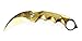 Full Metal CSGO Karambit Claw Folding Pocket Knife, Tactical Knife. for Gift, Collection, EDC (Gold)