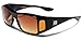 Barricade Oversized Rectangular Fit Over Sunglasses Wear Over Regular Glasses Men Women