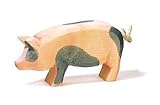 Ostheimer 10951 Pig Figurine Mottled Raised Head by Ostheimer