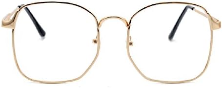 Nuni Wire Frame Nerd Bookworm Oversized Square Aviator Eyeglasses