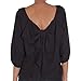 Humble Chic Bow Back Blouse for Women - Long Sleeve Chiffon Top Backless Tunic Shirt, Made in USA (Medium, Black)