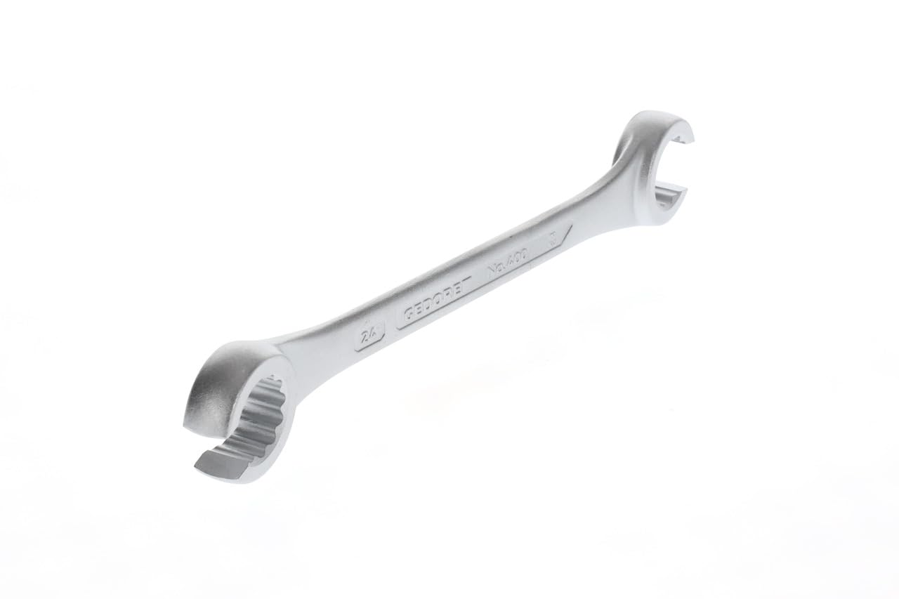 GEDORE Double-ended ring spanner open, AF 22+24 mm, 15° angled, Bi-hex, UD profile, Spanner, 400 22X24