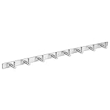 Amzdeal Coat Hook Rack Wall Mounted Hook Rail Coat Hanger, Stainless Steel, 8 Hooks, 24 inch for Hanging Clothes Cap Hat Belt Key