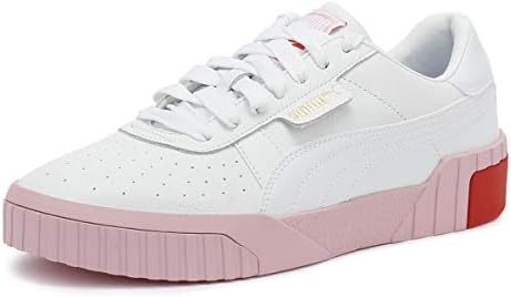 puma cali white and pink trainers