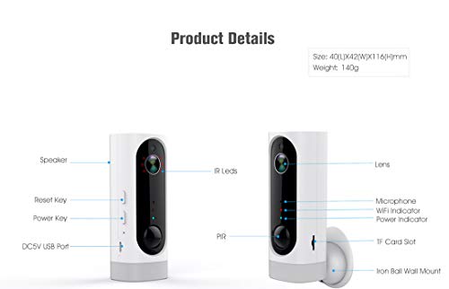 Rechargeable Battery Security Camera Wireless Wire-Free,Home IP Camera Night Vision & Two Way Audio Baby/Pet Monitor - Thumbnail 6
