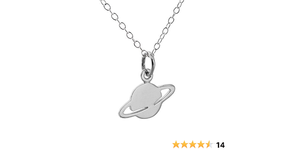 Sterling Silver Planet Saturn Charm 