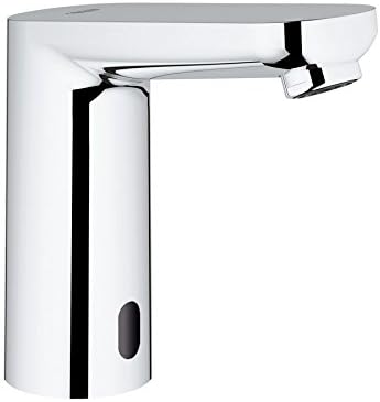 GROHE Eurosmart Ce Touchless M-Size Basin Mixer with Hidden Mixing Device Chrome Water-Saving Tap, Infrared Sensor Technology 36330001