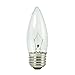 Bulbrite KR40ETC/32-10PK 40W Krystal Touch Torpedo Chandelier Bulb, B10, Medium Base, 10-Pack