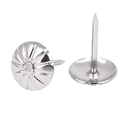 Sydien Home Decorative Nails Pushpin Furniture Sofa Upholstery Tack Silver Tone 200 Pcs (11mmx16mm) - Thumbnail 3