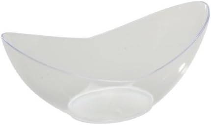 Fineline Settings 6303-CL, 5x2.6-Inch Clear Plastic Tiny Tureens, Disposable Salad Sauce Dessert Ice-Cream Catering Bowls (240)