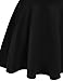 Simlu Women's A Line Flared Skater Skirt, Black, XX-Large