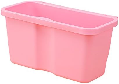 Dustbins Xiuxiutian Plastic WALL MOUNTED KITCHEN bathroom storage bins barrels 29.5*15.5*15.5cm, Pink