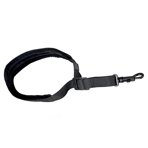EaseIcon Luxury Fashion Flannelette Sax Neck Strap [Extra Comfortable Design] Adjustable Hook Harness Belt - Ideal for Alto, Tenor, Baritone, Soprano Saxophones (Black) - Thumbnail 6