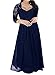 Nemidor Women's Deep- V Neck Sleeveless Vintage Plus Size Bridesmaid Formal Maxi Dress