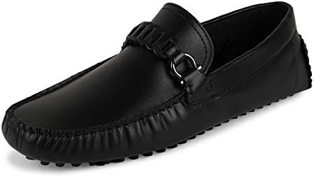 Red Tape Men Black Driving Shoes 
