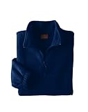 Harriton 8 oz. Quarter-Zip Fleece Pullover M Navy