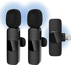iZEN Dual Wireless Lavalier Microphone for iPhone iPad - Professional Clip-On Lapel Mic for TikTok YouTube Streaming Recording Vlog Content Creation