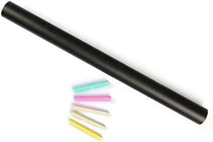 Danyoun Removable Chalkboard Contact Paper Roll with 5 Color Chalks, Self-Adhesive Blackboard Sticker for Rustic Wedding Signs, Kitchen Pantry &amp; Wall Decor Home School Office Wall Decals Paper S