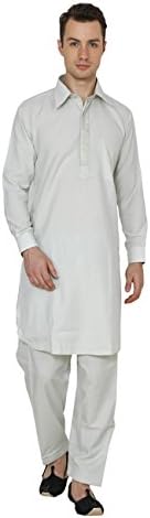 Wondercraft Ethnic Men's Polycotton Embroidered Pathani Suit
