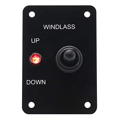 Carrfan Anchor Windlass Up Down Toggle Switch Panel with 12V LED Indicator
