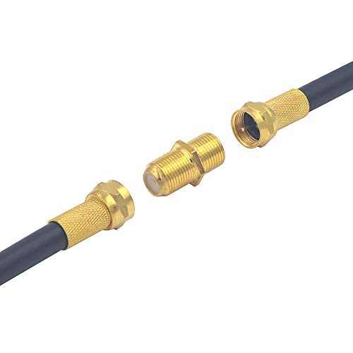 VCE Coaxial Cable Connector, RG6 F-Type Gold Plated Adapter Female to Female Coax Extender TV Cables, 5-Pack