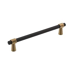 Amerock | Cabinet Pull | Matte Black/Champagne
