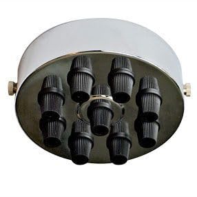 Ceiling Rose with Nine outlets (Chrome)