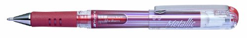 Pentel K230-MEO Hybrid Gel Metallic Grip DX Rollerball Pen with Pigmented Ink, 12-He-Package, Bronze