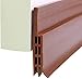 fowong Under Door Sweep, 2 inch Wide x 39 inch Long Sound Reducer Weather Stripping Door Draft Stopper and Door Bottom Seal (Brown)
