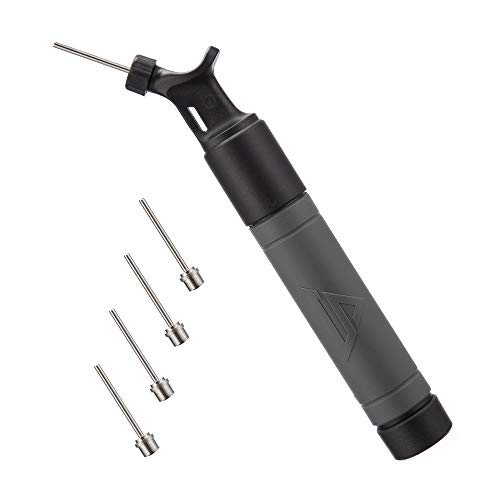 Sports Stable Ball Pump with 5 Spare Needles Dual-Action Air Pump for Your Basketball, Football, Soccer Ball, Volleyball, and Other Inflatable Balls