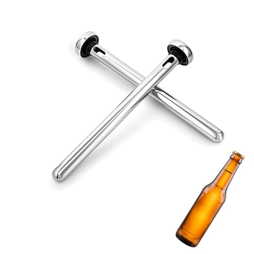 Keep Your Beers Cold - 2 Stainless Steel Beer Chiller Sticks for