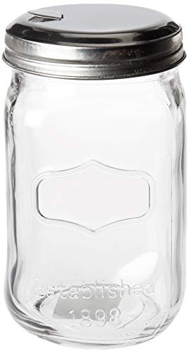 image for Circleware 06657 Yorkshire Mason Sugar Jar Glass Canister with Metal L
