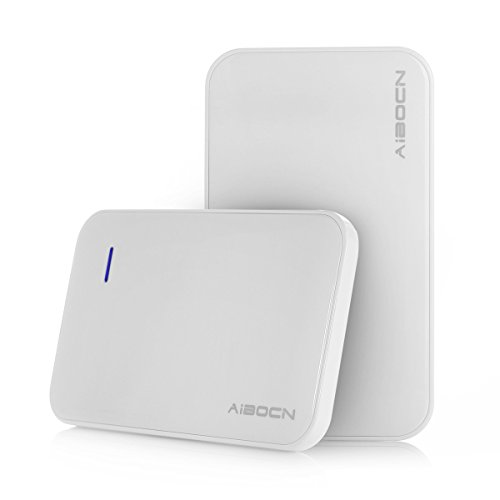 Aibocn 5000mAh Power Bank External Battery Charger for iPhone iPad Galaxy Phones Tablets More, White
