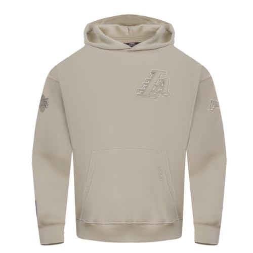 Pro Standard Mens NBA Los Angeles Lakers Neutral Pull Over Hoodie Taupe