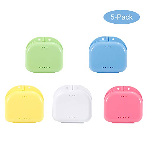 SUNTRADE Teeth Retainer Case Mouth Guard Container Denture Storage Case,Set of 5 - Thumbnail 6