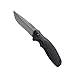 CRKT Shenanigan Z EDC Folding Knife: Utility Everyday Carry, Bead Blast Blade, Flipper Open, Liner Lock, Textured Black Nylon Frame Handle, Pocket Clip K480KKP